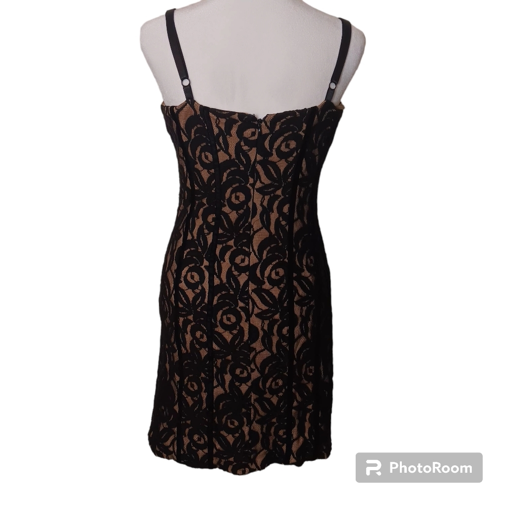 Black lace vintage mini cocktail dress -- size small, New - Picture 5 of 5